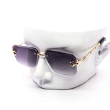 12 Pack: Rimless Miter-cut Scorpion Metal Gradient Wholesale Sunglasses