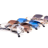 12 Pack: Rimless Miter-cut Scorpion Metal Gradient Wholesale Sunglasses