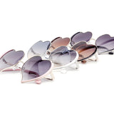12 Pack: Leaf Heart Metal  Gradient Wholesale Sunglasses