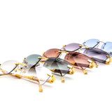 12 Pack: Luxe Rimless Gradient Wholesale Sunglasses