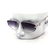12 Pack: Royal Rimless Floral Accent Teardrop Wholesale Sunglasses