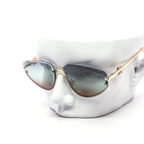 12 Pack: Royal Rimless Floral Accent Teardrop Wholesale Sunglasses