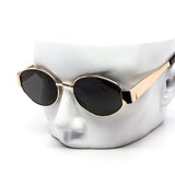 12 Pack: Semi-Oval Metal Temple Street Style Wholesale Sunglasses