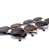12 Pack: Semi-Oval Metal Temple Street Style Wholesale Sunglasses