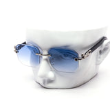 12 Pack: Panther Accent Rimless Color Gradient Wholesale Sunglasses