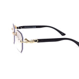12 Pack: Panther Accent Rimless Color Gradient Wholesale Sunglasses
