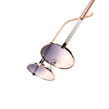 12 Pack: Oval Metal Frame Assorted Gradient Wholesale Sunglasses