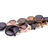 12 Pack: Minimalist Elise Round Chain Wholesale Sunglasses