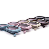 12 Pack: Minimalist Flatline Chunky Prism Abstract Wholesale Sunglasses