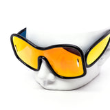 12 Pack: Oversized Unique Blobby Shield Wholesale Sunglasses