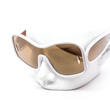 12 Pack: Oversized Unique Blobby Shield Wholesale Sunglasses