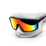 12 Pack: Retro Sports Wraparound Kush Burn Mirror Wholesale Sunglasses