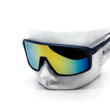 12 Pack: Retro Sports Wraparound Kush Burn Mirror Wholesale Sunglasses