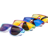 12 Pack: Kids One-piece Reflective Mirror Wholesale Sunglasses