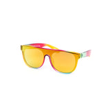 12 Pack: Kids One-piece Reflective Mirror Wholesale Sunglasses