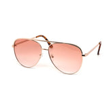 12 Pack: Oversized Flatline Hard Bridge Aviator Wholesale Sunglasses