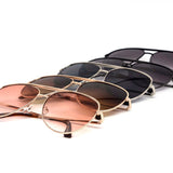 12 Pack: Oversized Flatline Hard Bridge Aviator Wholesale Sunglasses