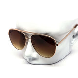 12 Pack: Oversized Flatline Hard Bridge Aviator Wholesale Sunglasses