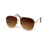 12 Pack: Oversized Flatline Hard Bridge Aviator Wholesale Sunglasses