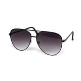 12 Pack: Oversized Flatline Hard Bridge Aviator Wholesale Sunglasses