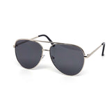 12 Pack: Oversized Flatline Hard Bridge Aviator Wholesale Sunglasses