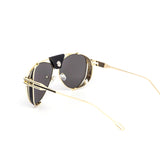 12 Pack: Elegant Color Mirror Leather Cover Aviator Wholesale Sunglasses