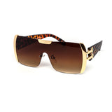 12 Pack: Semi-rimless Oversized Gold Accent Crosshatch Wholesale Sunglasses