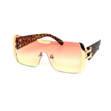 12 Pack: Semi-rimless Oversized Gold Accent Crosshatch Wholesale Sunglasses
