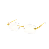 12 Pack: Rimless Miter-cut Serpent Metal Gradient Wholesale Sunglasses