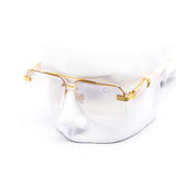 12 Pack: Chic Rimless Miter-cut Aviator Gradient Wholesale Sunglasses