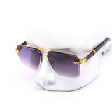 12 Pack: Chic Rimless Miter-cut Aviator Gradient Wholesale Sunglasses