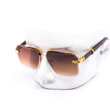 12 Pack: Chic Rimless Miter-cut Aviator Gradient Wholesale Sunglasses
