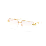 12 Pack: Chic Rimless Miter-cut Aviator Gradient Wholesale Sunglasses