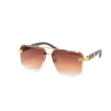 12 Pack: Chic Rimless Miter-cut Aviator Gradient Wholesale Sunglasses