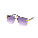 12 Pack: Chic Rimless Miter-cut Aviator Gradient Wholesale Sunglasses