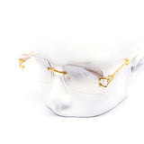 12 Pack: Rimless Miter-cut Wildcat Metal Gradient Wholesale Sunglasses