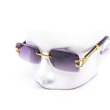 12 Pack: Rimless Miter-cut Wildcat Metal Gradient Wholesale Sunglasses