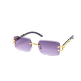 12 Pack: Rimless Miter-cut Wildcat Metal Gradient Wholesale Sunglasses