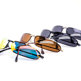 12 Pack: Slender Rimless Matrix Oval Wrap Wholesale Sunglasses