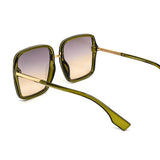 12 Pack: Minimal Oversized Square Gold Bar Wholesale Sunglasses