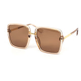 12 Pack: Minimal Oversized Square Gold Bar Wholesale Sunglasses