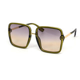 12 Pack: Minimal Oversized Square Gold Bar Wholesale Sunglasses