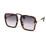 12 Pack: Minimal Oversized Square Gold Bar Wholesale Sunglasses