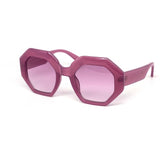 12 Pack: Chunky Jackie Hexagon 60s Color Gradient Wholesale Sunglasses