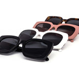 12 Pack: Chunky Square Fashion Cross-Hatched Gold Accent Wholesale Sunglasses