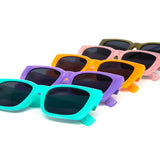 12 Pack: Gentle Slick Ricky Metal Accented Neon Wholesale Sunglasses