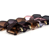 12 Pack: Oversized Rimless Modern Square Gradient Wholesale Sunglasses