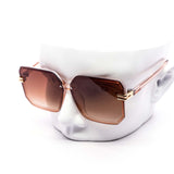 12 Pack: Oversized Rimless Modern Square Gradient Wholesale Sunglasses