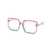 12 Pack: Oversized Rimless Modern Square Gradient Wholesale Sunglasses