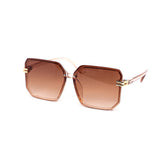 12 Pack: Oversized Rimless Modern Square Gradient Wholesale Sunglasses
